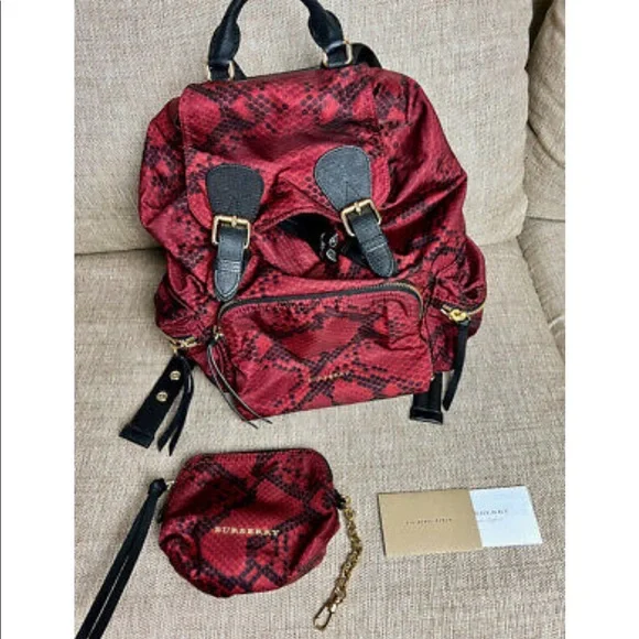 Burberry | Bags | Burberry Rucksack Backpack Snake Pattern  display picture 1